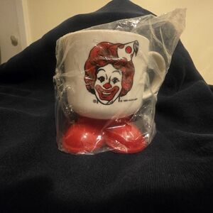 Ronald McDonald Plastic Mug with Red Shoe Base
